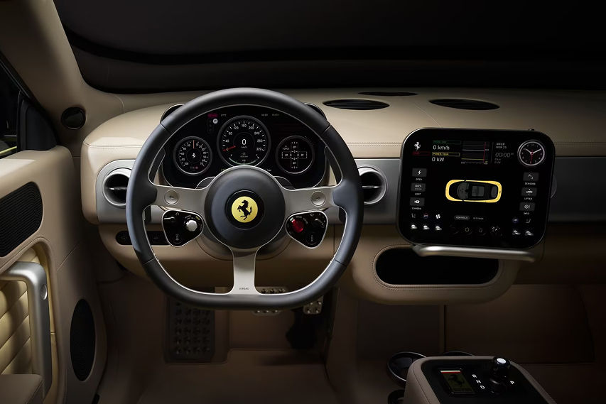 Ferrari Luce steering wheel view