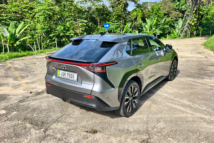 Toyota bZ4X rear view Malaysia