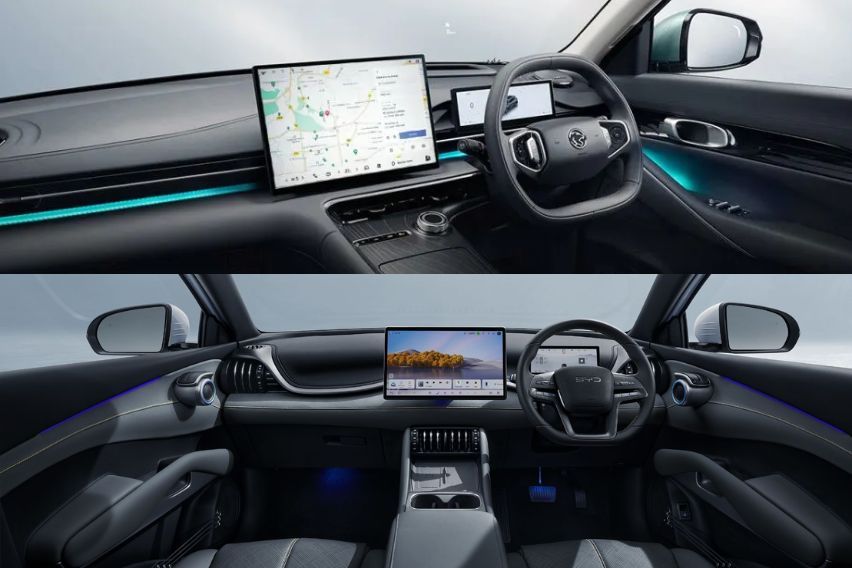 Proton e.MAS 7 vs BYD Atto 3 interior comparison