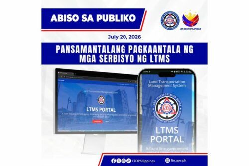 LTO announces temporary unavailability of LTMS transactions