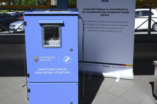 BMW Malaysia and UM turn dead EV batteries into a solar phone charger on campus