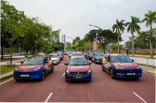 Proton fields 14 cars at Malaysia's Merdeka parade, including full CKD e.MAS range