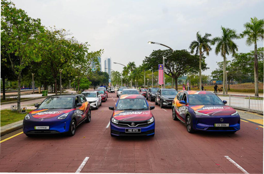 Proton fields 14 cars at Malaysia's Merdeka parade, including full CKD e.MAS range