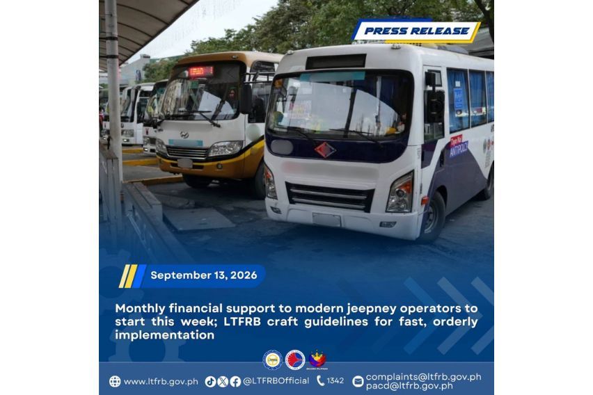 LTFRB starts financial support program for modern Jeepney operators