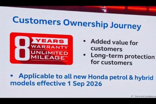 Honda Malaysia extends warranty to 8 years - Unlimited mileage, applies to all models