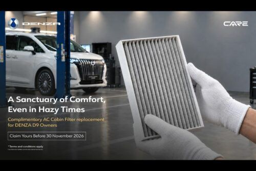 Denza Malaysia offers free AC cabin filter replacement - Limited-time offer for D9 owners