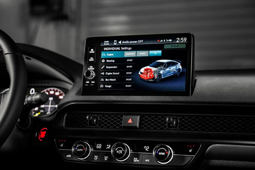 2027 Honda Civic Type R infotainment view
