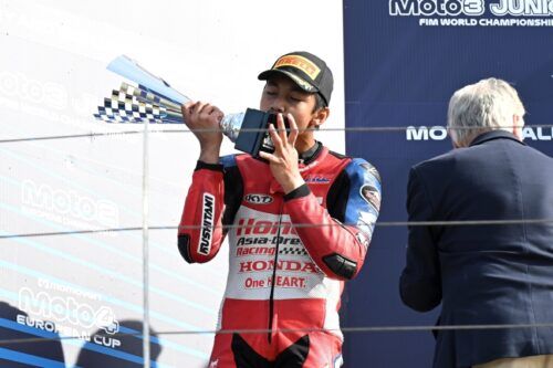 Kiandra Ramadhipa Raih Podium Kedua Moto3 Junior di Misano, Tutup Musim Posisi Kelima